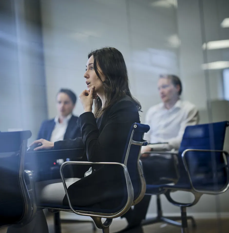 Staff from the DOEL Texas office engaged in a presentation