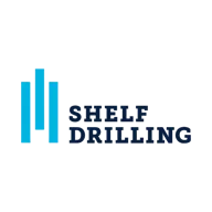Logo of Shelf Drilling with blue elements.