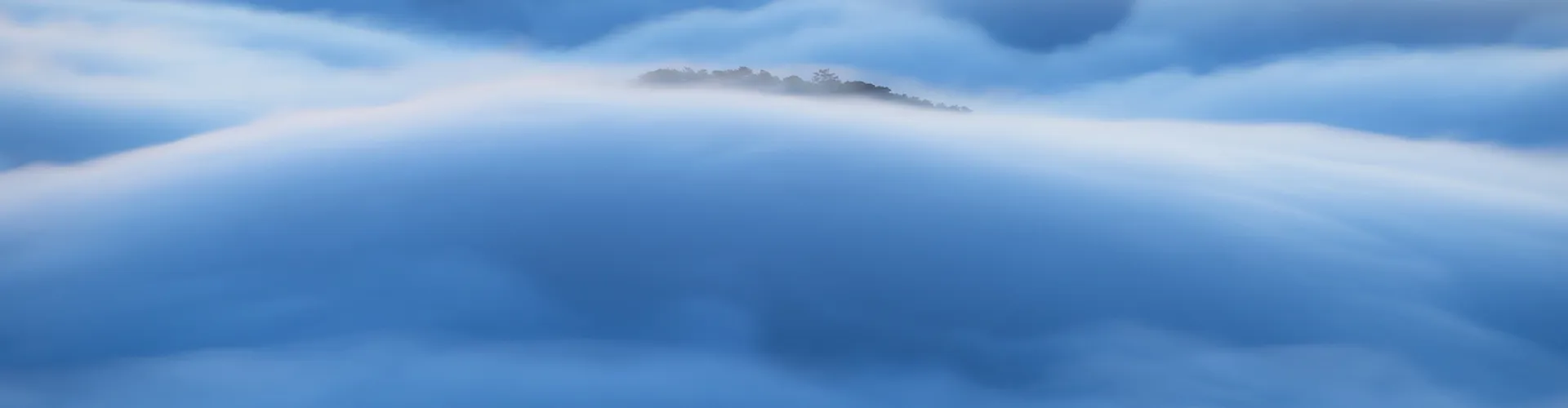 Dance of the wave fog with dramatic light and sky at sunrise