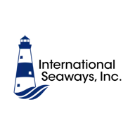 Blue silhouette of a lighthouse against a black background.