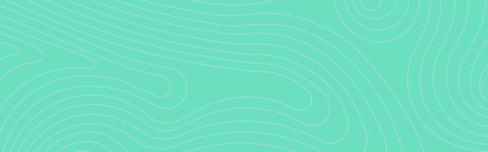 Abstract mint background with curvy white lines.