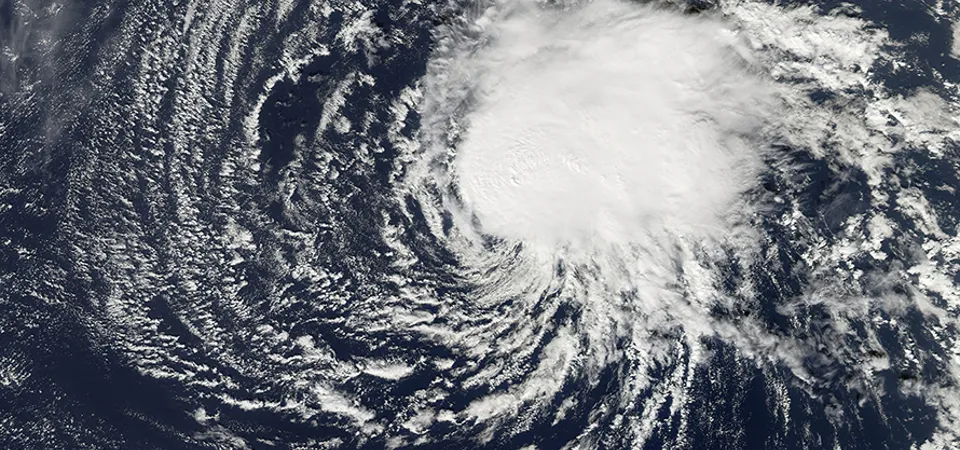 Tropical storm over Atlantic Ocean